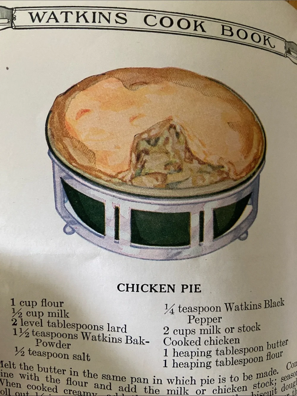 Antique Vintage 1920s 20s Watkins advertising advertisement baking and Cookbook